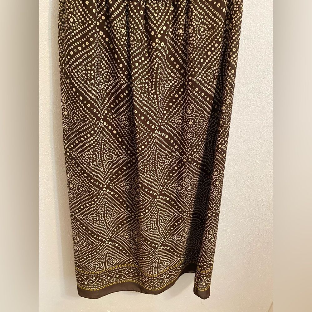 MSK Dillard's 12 Brown Maxi Tank Dress Lined Forest Coquette Dainty Romantic - Picture 3 of 10
